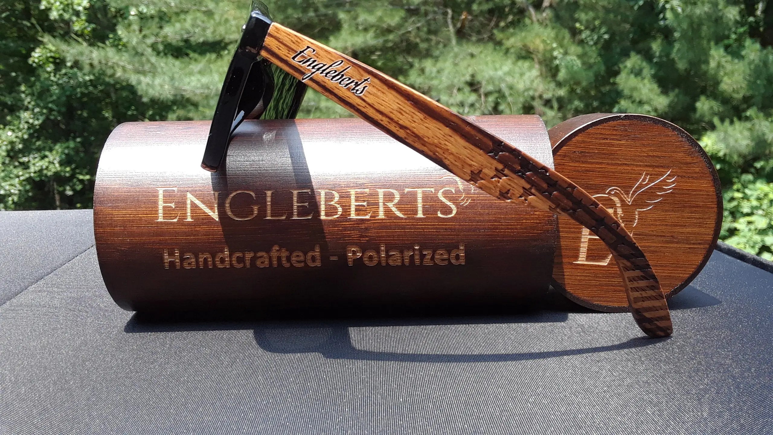 Zebrawood Sunglasses, Stars and Bars, Polarized - USMOD0110 Purple Ariadne