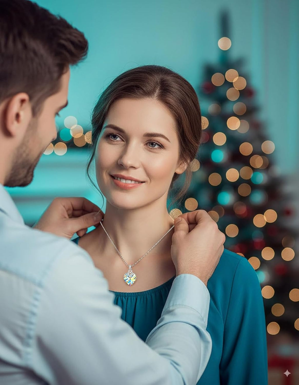 3 Hearts Crystal Necklace for Women, Pendant Engraved Love You - Christmas Wedding Gifts for Her Anniversary Mother'S Day Valentineâ€™S Day Birthday - in Gift Box