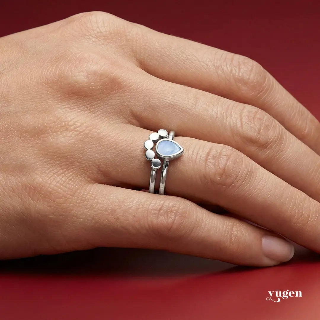 Moondrop Moonstone Ring - USM0332 DC-Yugen Handmade