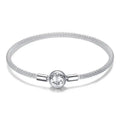 Silver Vintage Rose Flower Love Heart Bangle Bracelet - USM008 US-GiftStore-4U