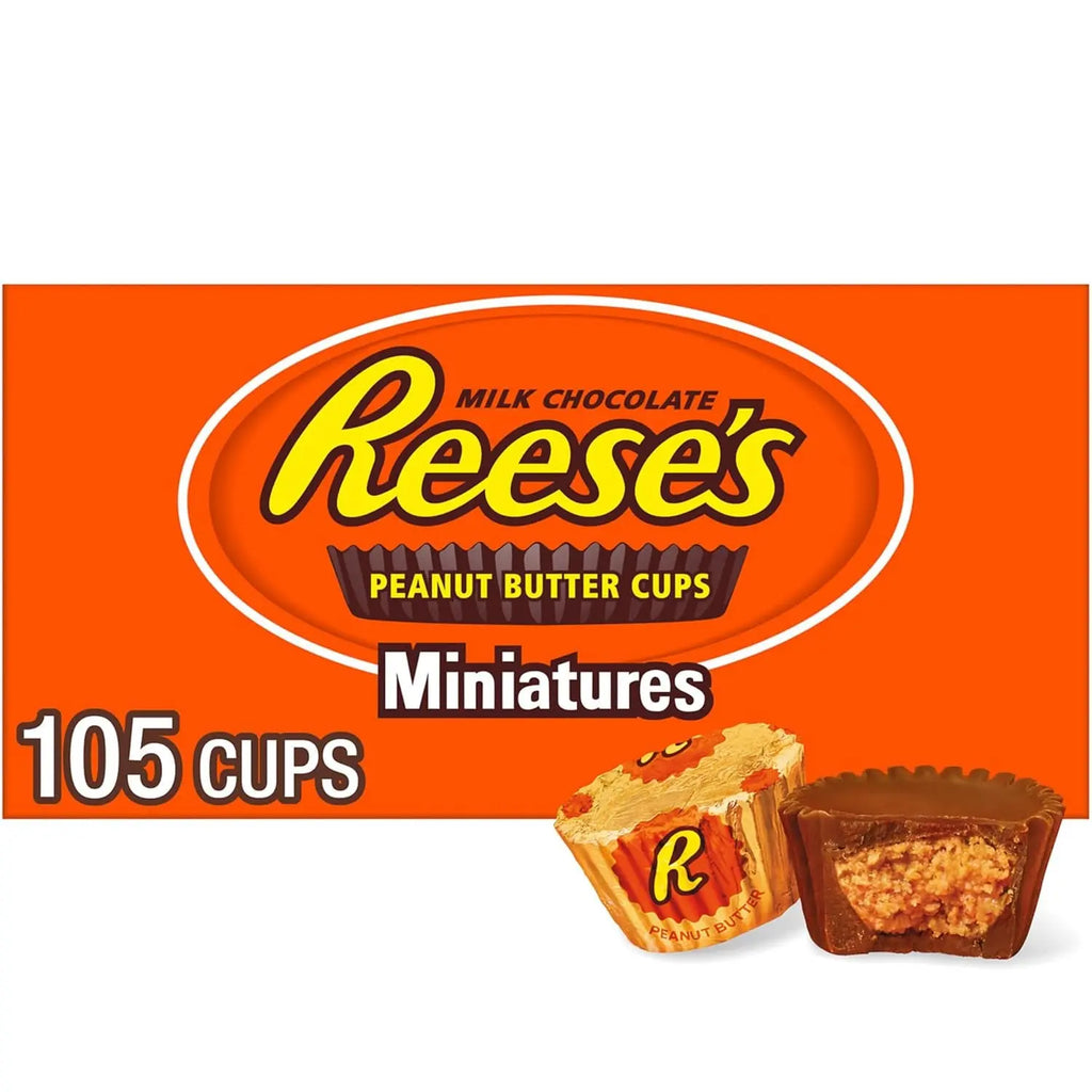 Miniatures Milk Chocolate Peanut Butter Cups, Candy Packs, 0.31 Oz (105 Pieces)