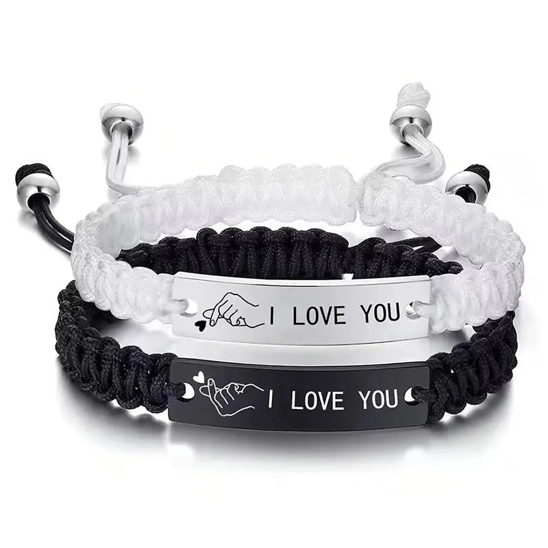 Finger Heart Couple Bracelets Set- USM001 US-GiftStore-4U