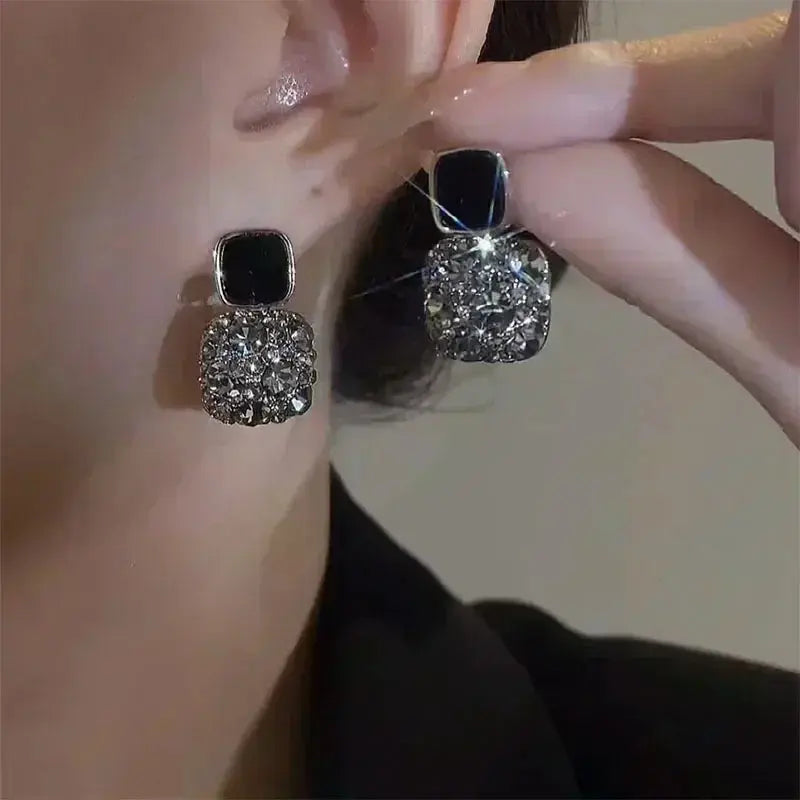 Green Crystal Golden Leaves Earrings for Women - USM003 US-GiftStore-4U
