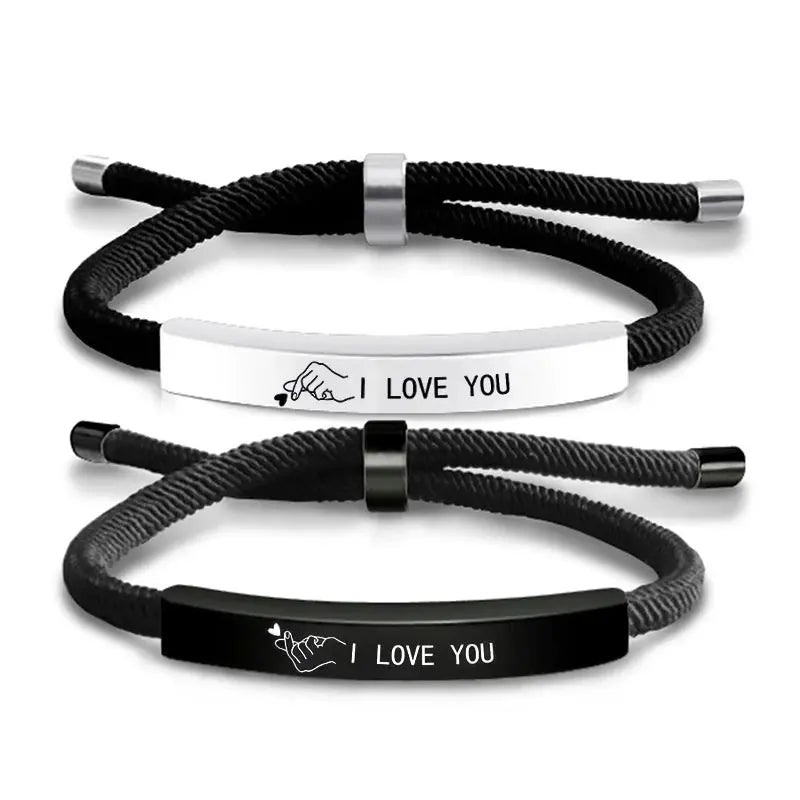 Finger Heart Couple Bracelets Set- USM001 US-GiftStore-4U