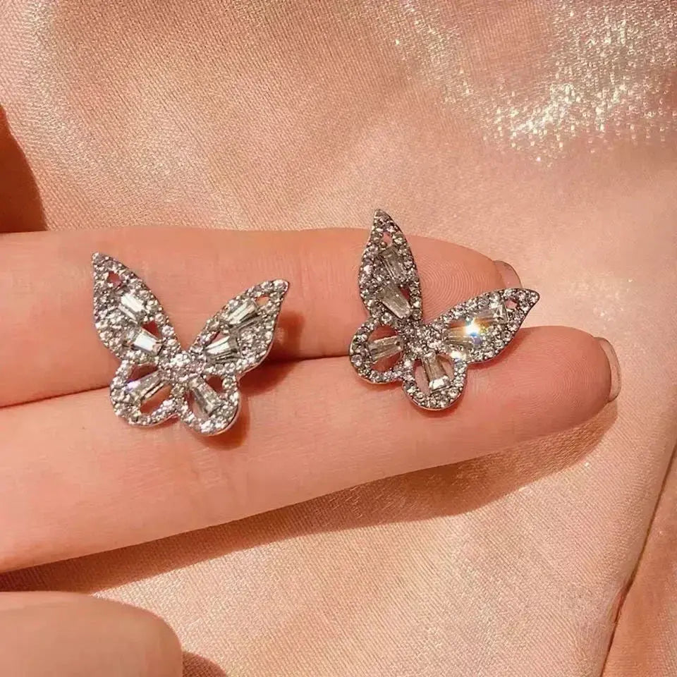 Green Crystal Golden Leaves Earrings for Women - USM003 US-GiftStore-4U