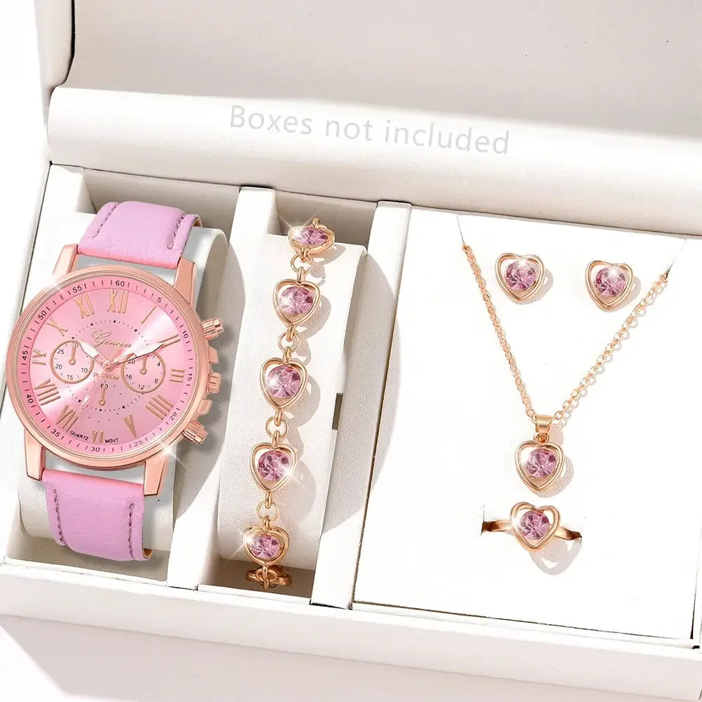 6PCS/Set Fashion Women's Quartz Watch - USMW0297 US-GiftStore-4U