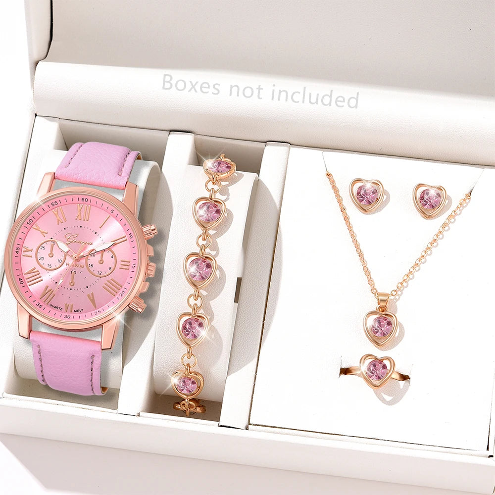 6PCS/Set Fashion Women's Quartz Watch - USMW0297