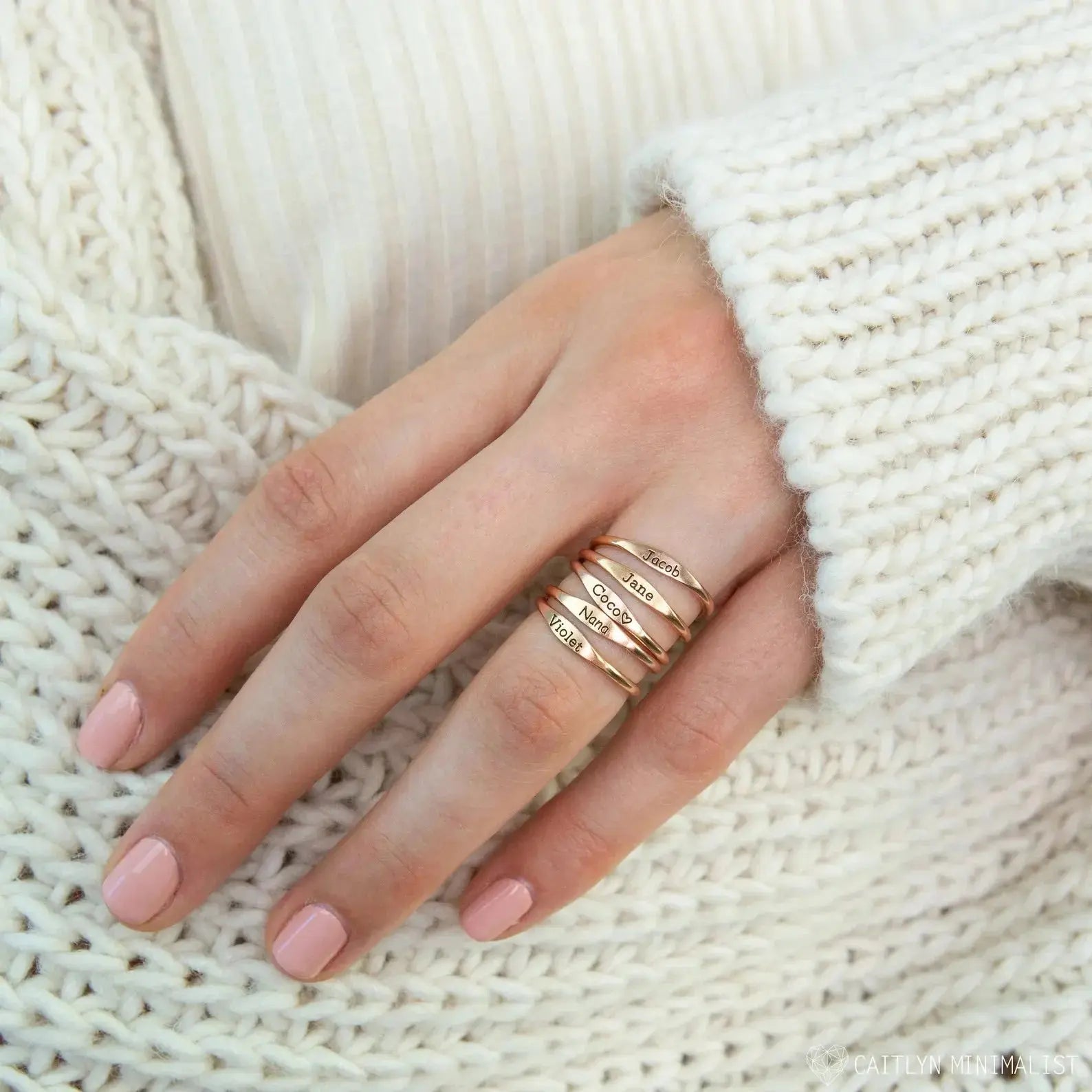 Tiny Name Ring - Minimalist Ring - delicate ring - USMJ0328 DC-Maiden-Art