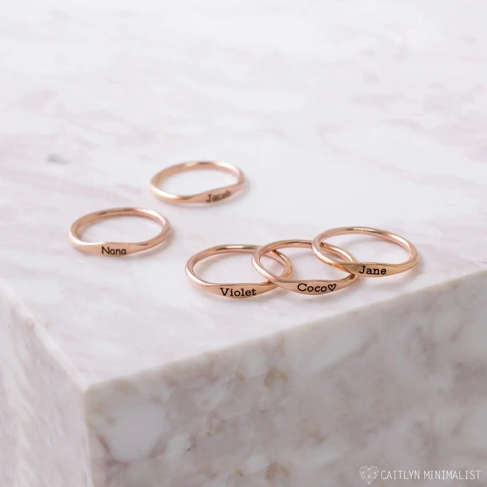 Tiny Name Ring - Minimalist Ring - delicate ring - USMJ0328 DC-Maiden-Art