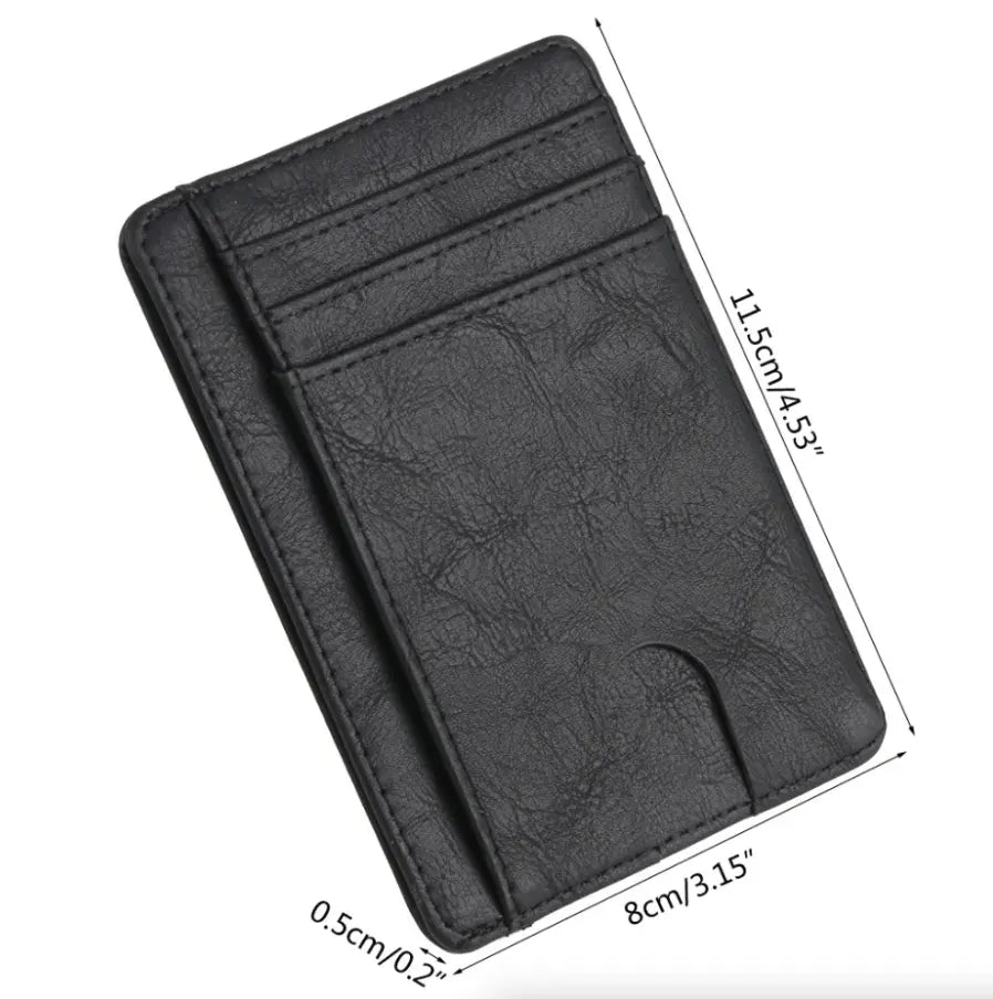 Men's Leather Wallet Credit Card Holder RFID Blocking Pocket ID - USMGW069 Puce Gaia