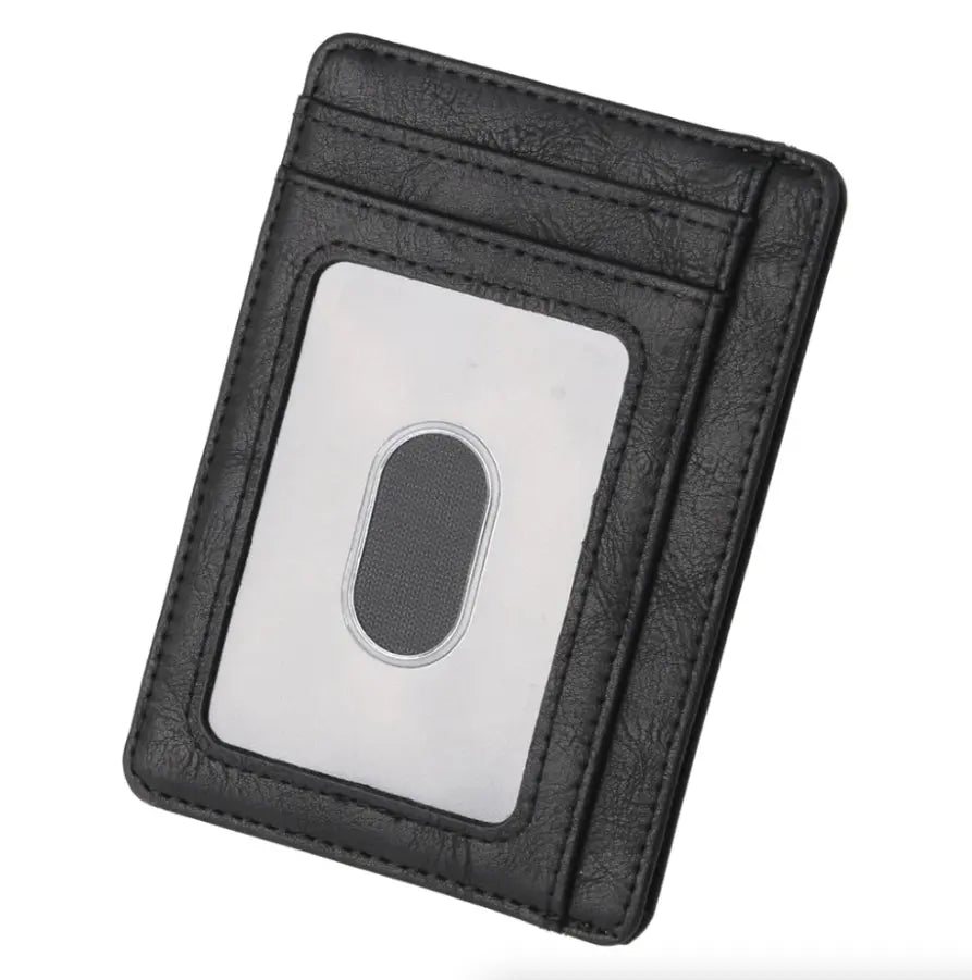 Men's Leather Wallet Credit Card Holder RFID Blocking Pocket ID - USMGW069 Puce Gaia