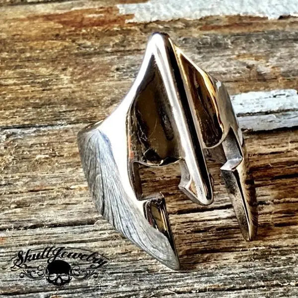 Spartan Mask - Stainless Steel Ring (#614) - USMJ0330 DC-SkullJewelry.com