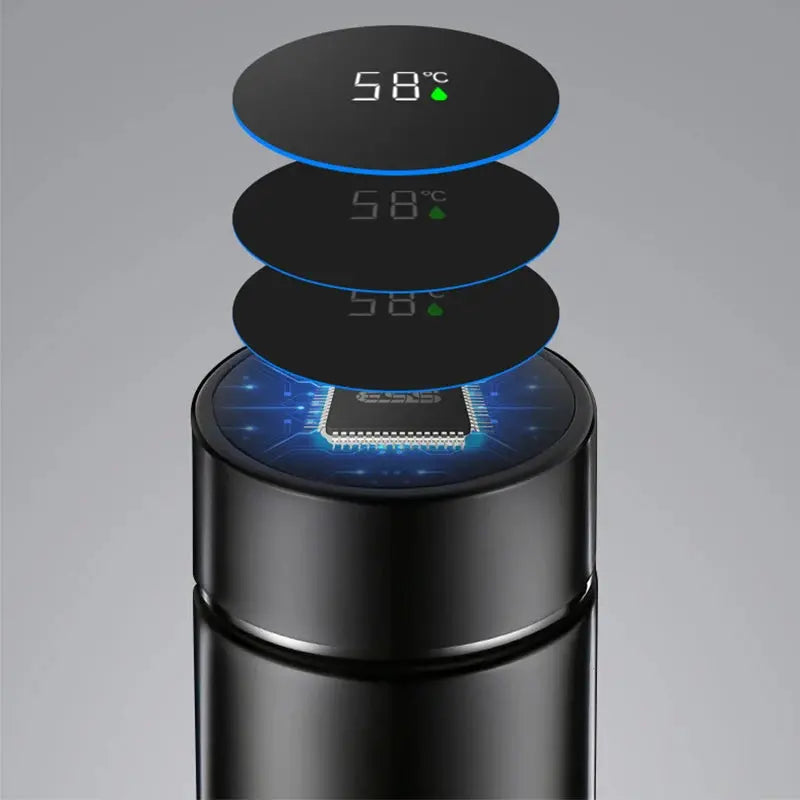 Thermos Water Bottle with Temp Display Vacuum Flasks 500ml - USMWB-021 US-GiftStore-4U