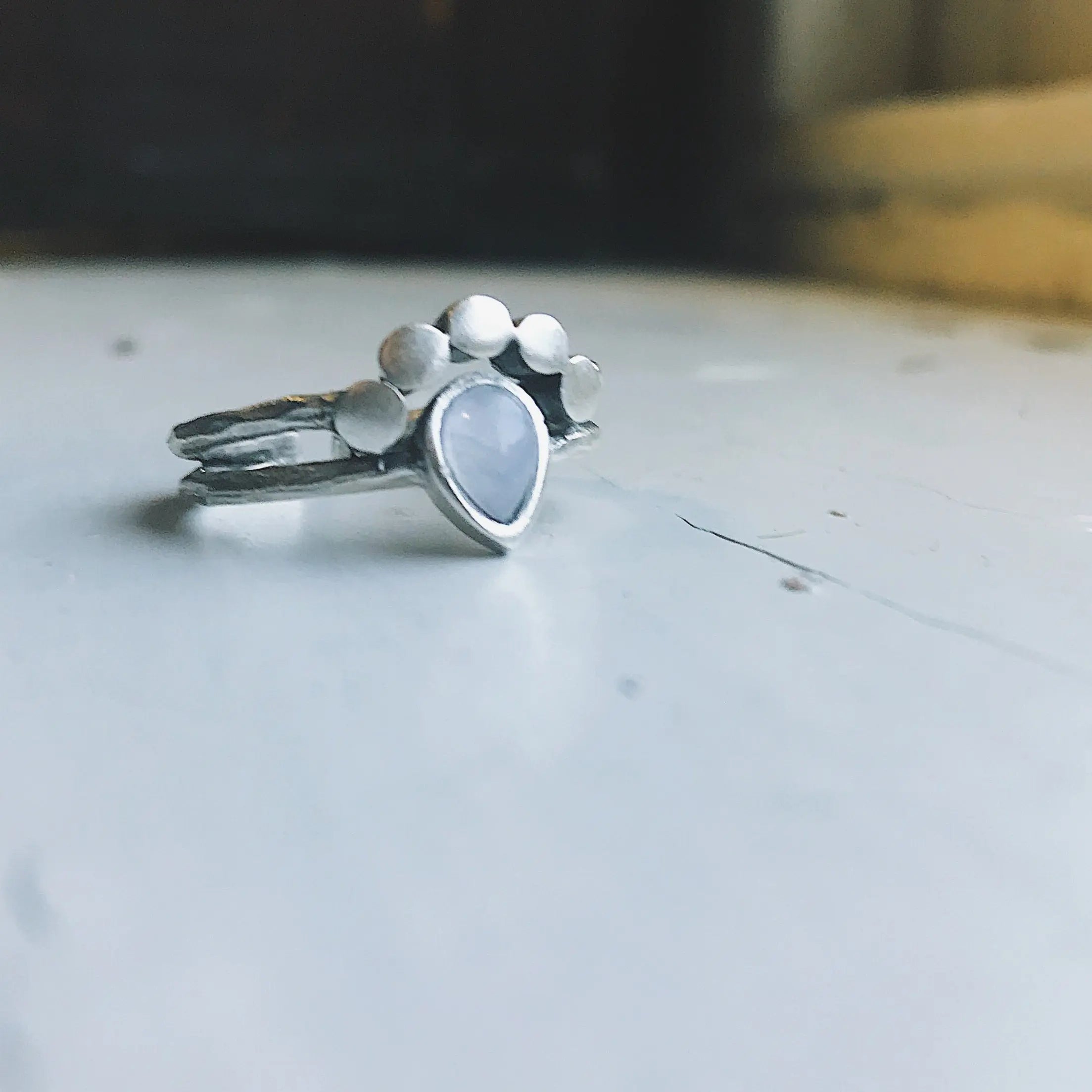 Moondrop Moonstone Ring - USM0332 DC-Yugen Handmade