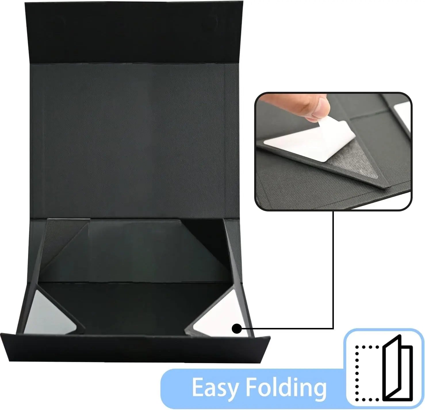 Gift Box 13.5''X10''X4'' Large Black Gifts Boxes with Magnetic Lids Luxury Gift Box for Groomsman Proposal Gifts Contains Card, Ribbon, Filler Birthday