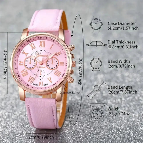 6PCS/Set Fashion Women's Quartz Watch - USMW0297 US-GiftStore-4U