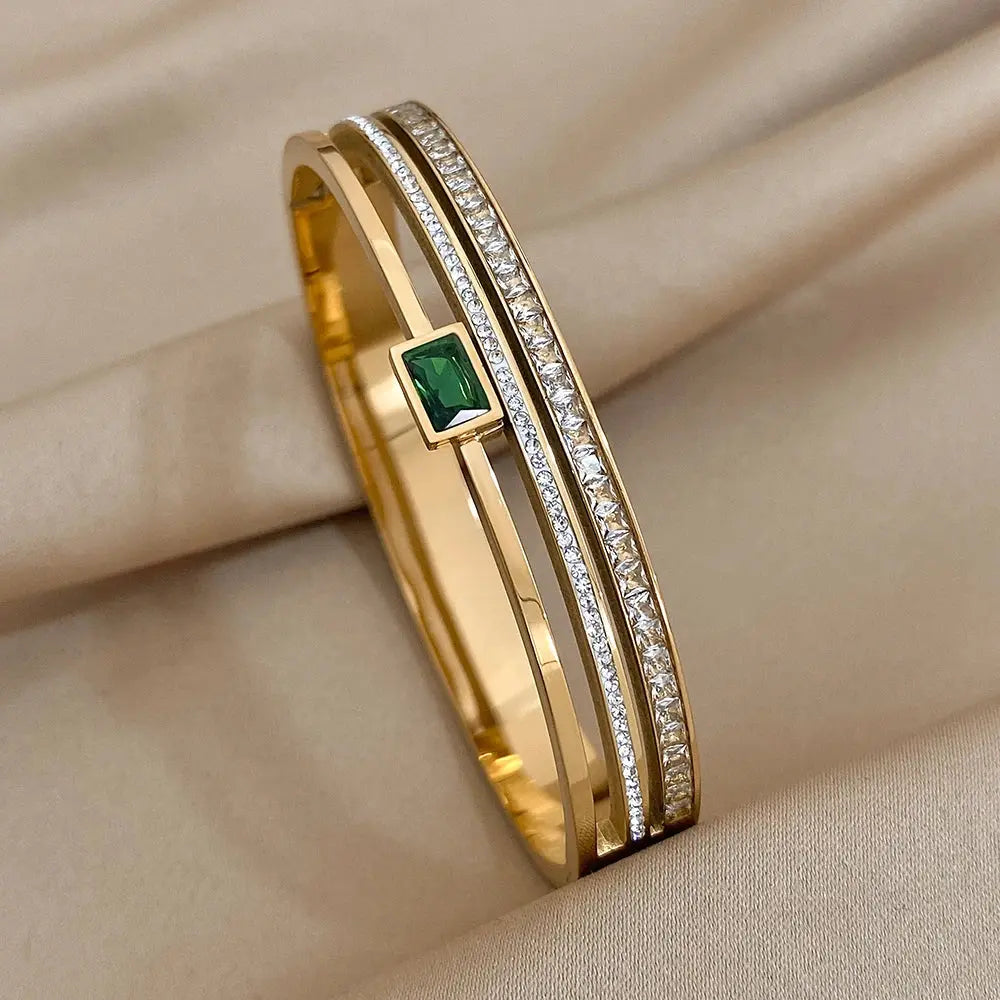 Cuff Bracelet for Women Men's Gold Silver Color - USMP0218 AliExpress-Dropship