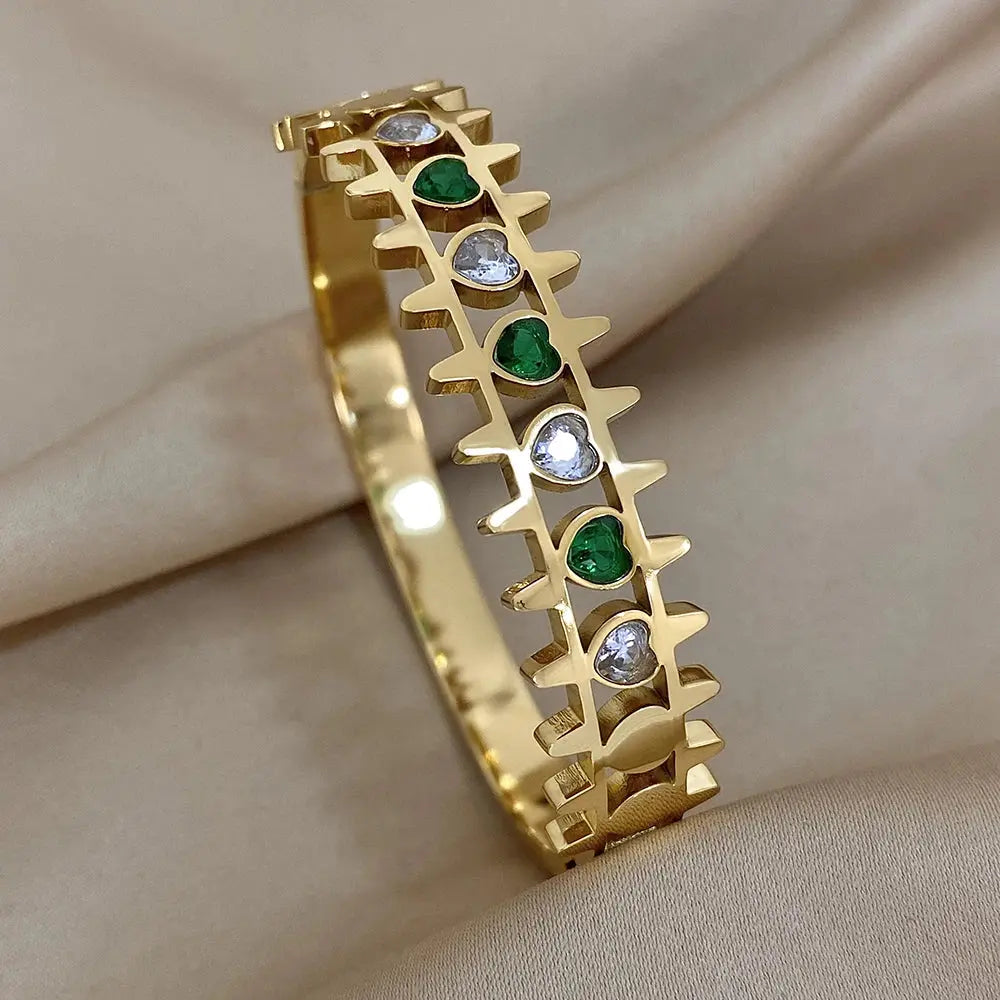 Cuff Bracelet for Women Men's Gold Silver Color - USMP0218 AliExpress-Dropship