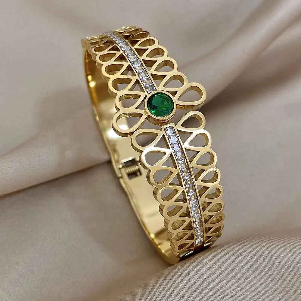 Cuff Bracelet for Women Men's Gold Silver Color - USMP0218 AliExpress-Dropship