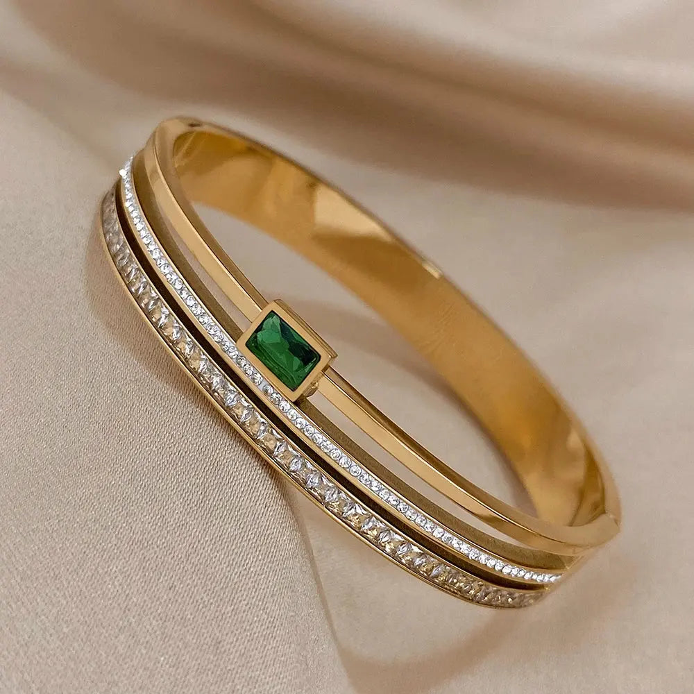 Cuff Bracelet for Women Men's Gold Silver Color - USMP0218 AliExpress-Dropship
