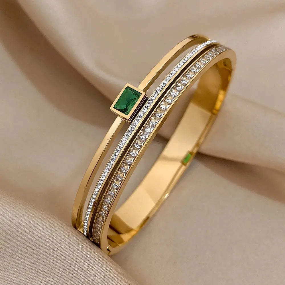 Cuff Bracelet for Women Men's Gold Silver Color - USMP0218 AliExpress-Dropship