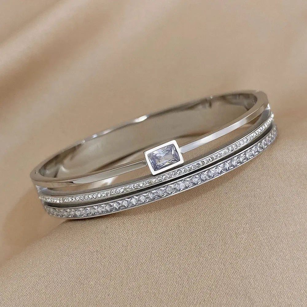 Cuff Bracelet for Women Men's Gold Silver Color - USMP0218 AliExpress-Dropship