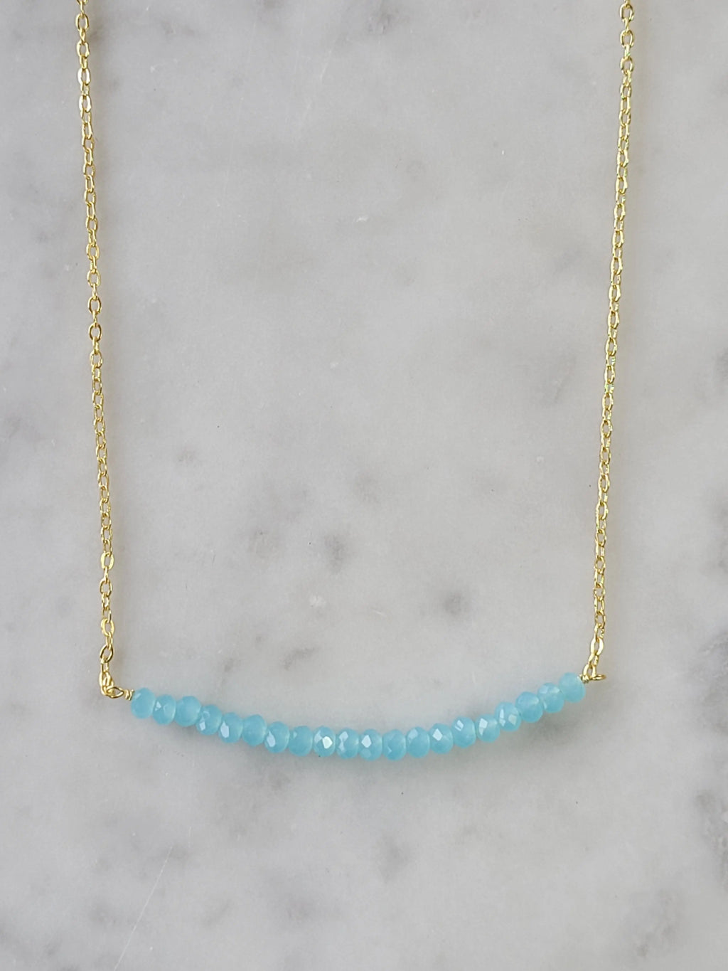 Michelle Bar Necklace in Chalcedony - USMJ0337 DC-A Blonde and Her Bag