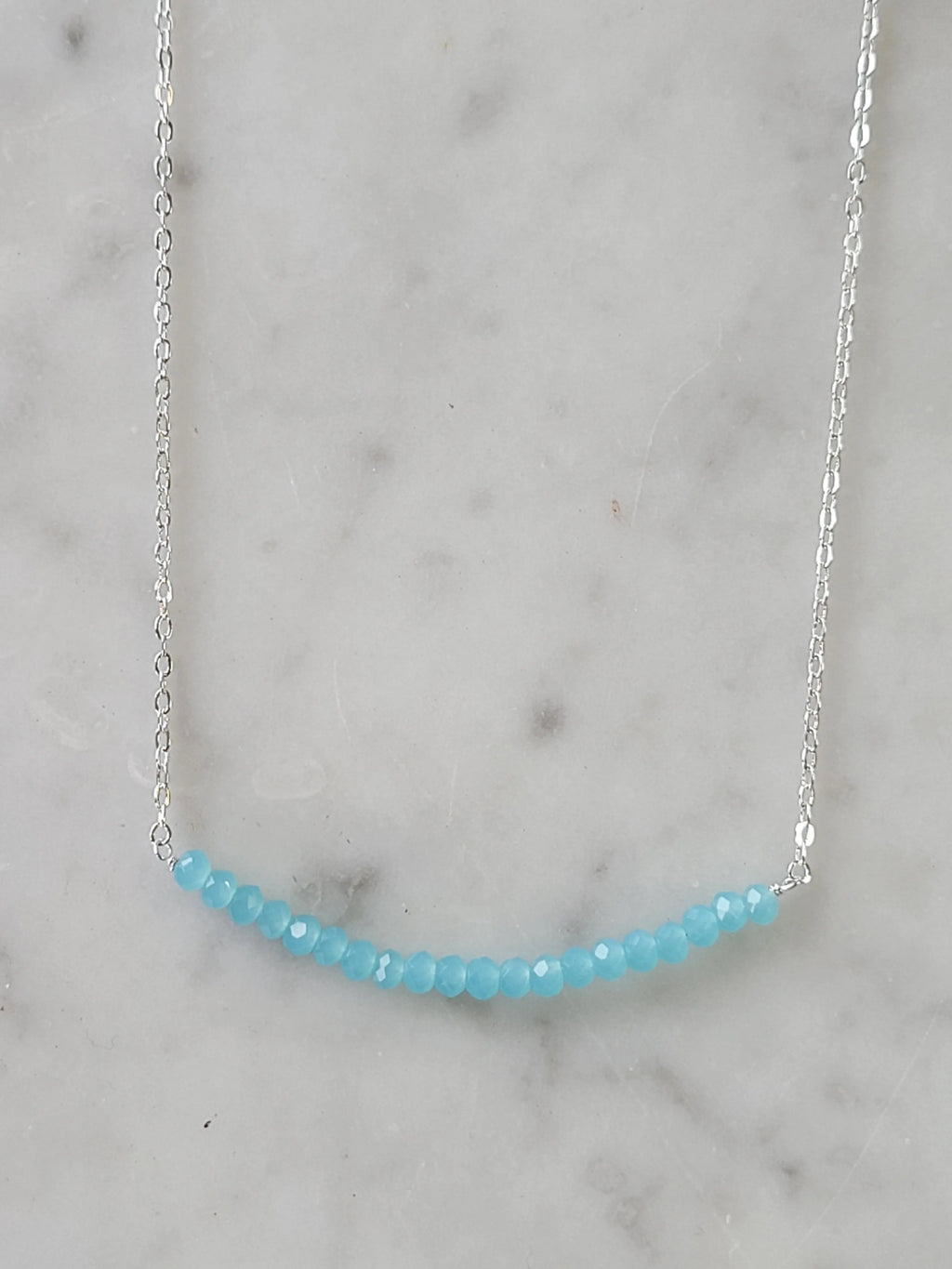 Michelle Bar Necklace in Chalcedony - USMJ0337 DC-A Blonde and Her Bag