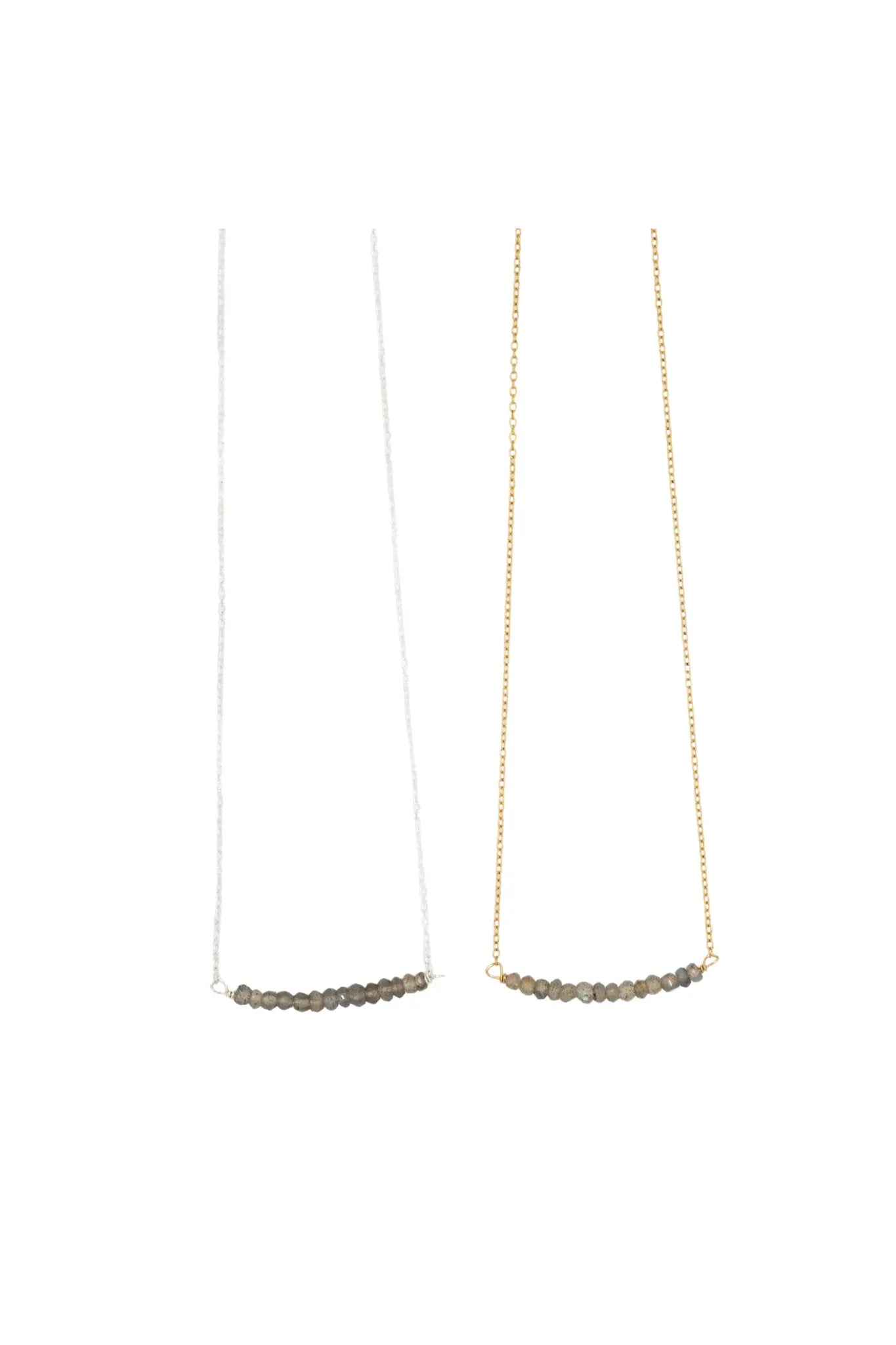 Michelle Bar Necklace in Labradorite - USMJ0336 DC-A Blonde and Her Bag