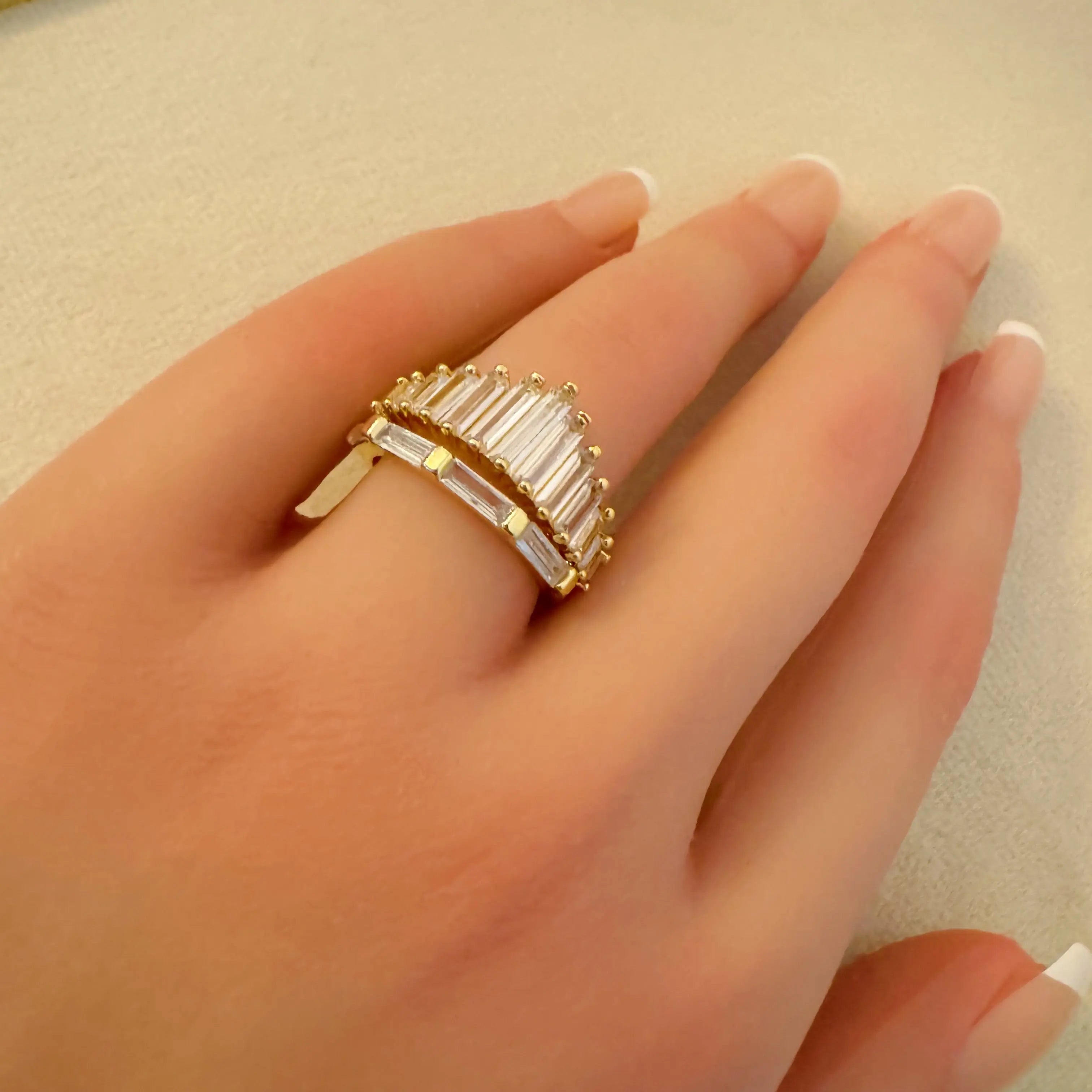 Crown Channel Ring Set Of 2 - USMJ0324 DC-Ellison+Young