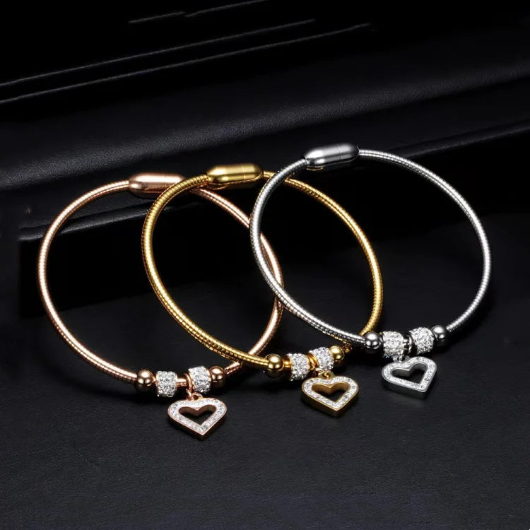 18K Rose Gold Plated Stainless Steel Bracelet Exquisite - USMJ0237