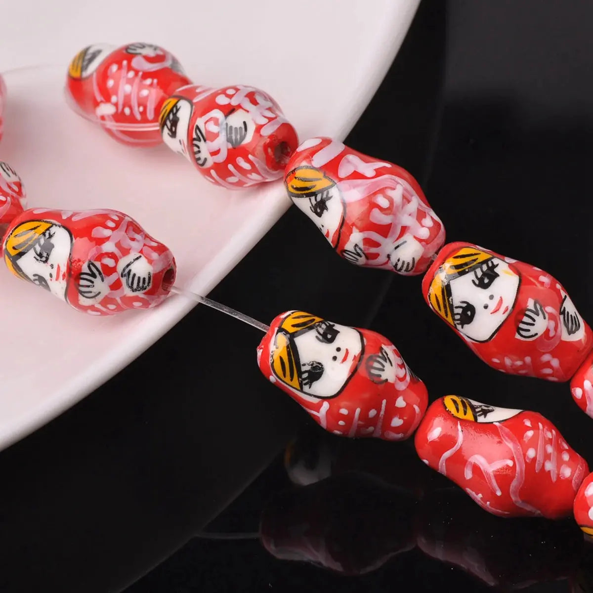 Doll Shape Patterns Ceramic Porcelain Loose Crafts Beads - USMJ0260 AliExpress-Dropship