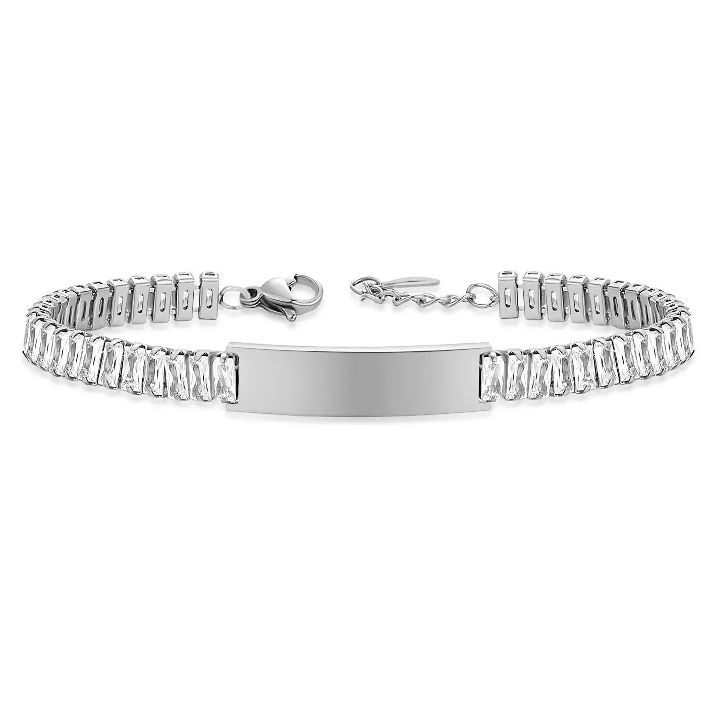 Unisex Bracelet Cubic Zirconia Laser Engraved Logo - USMK0233 AliExpress-Dropship