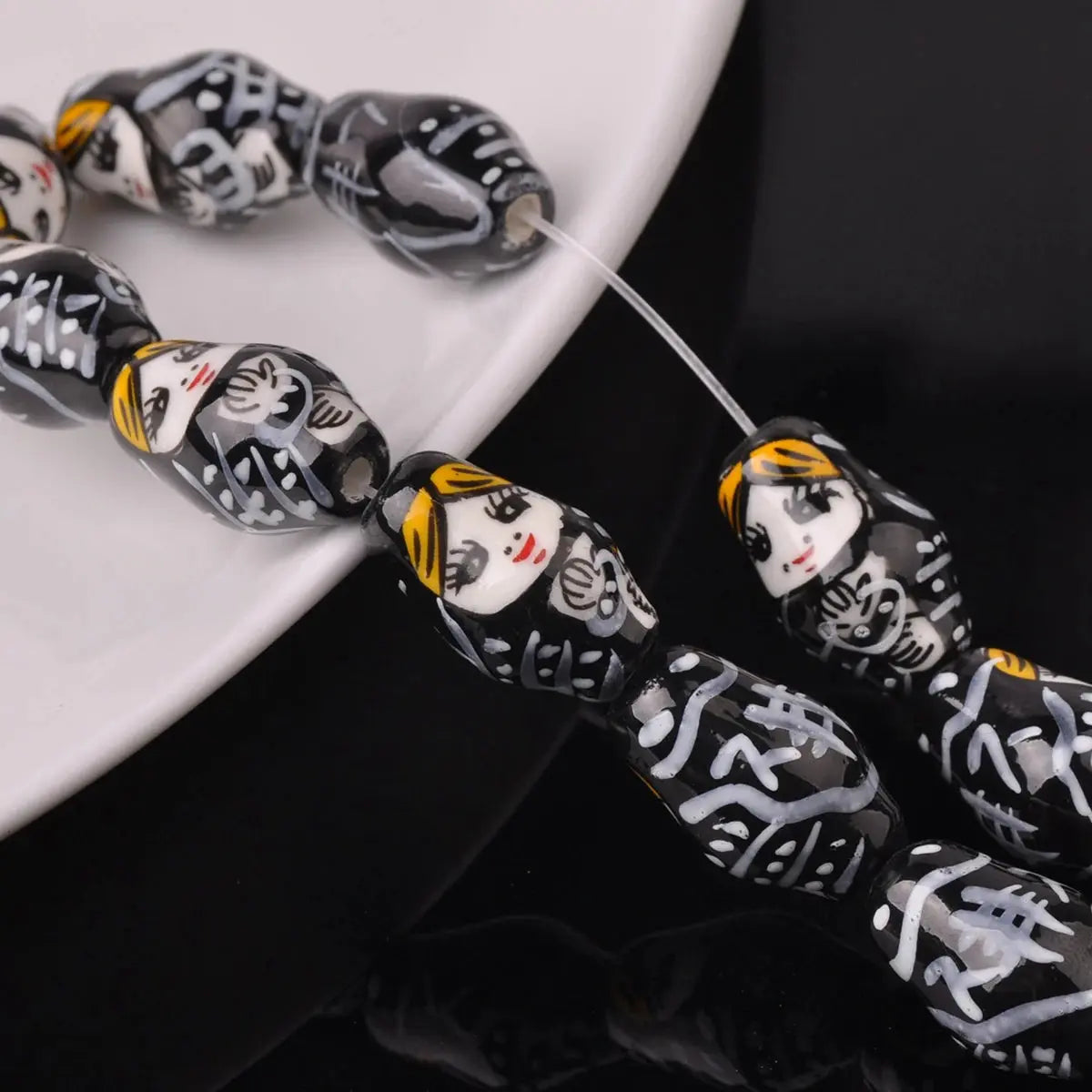 Doll Shape Patterns Ceramic Porcelain Loose Crafts Beads - USMJ0260 AliExpress-Dropship