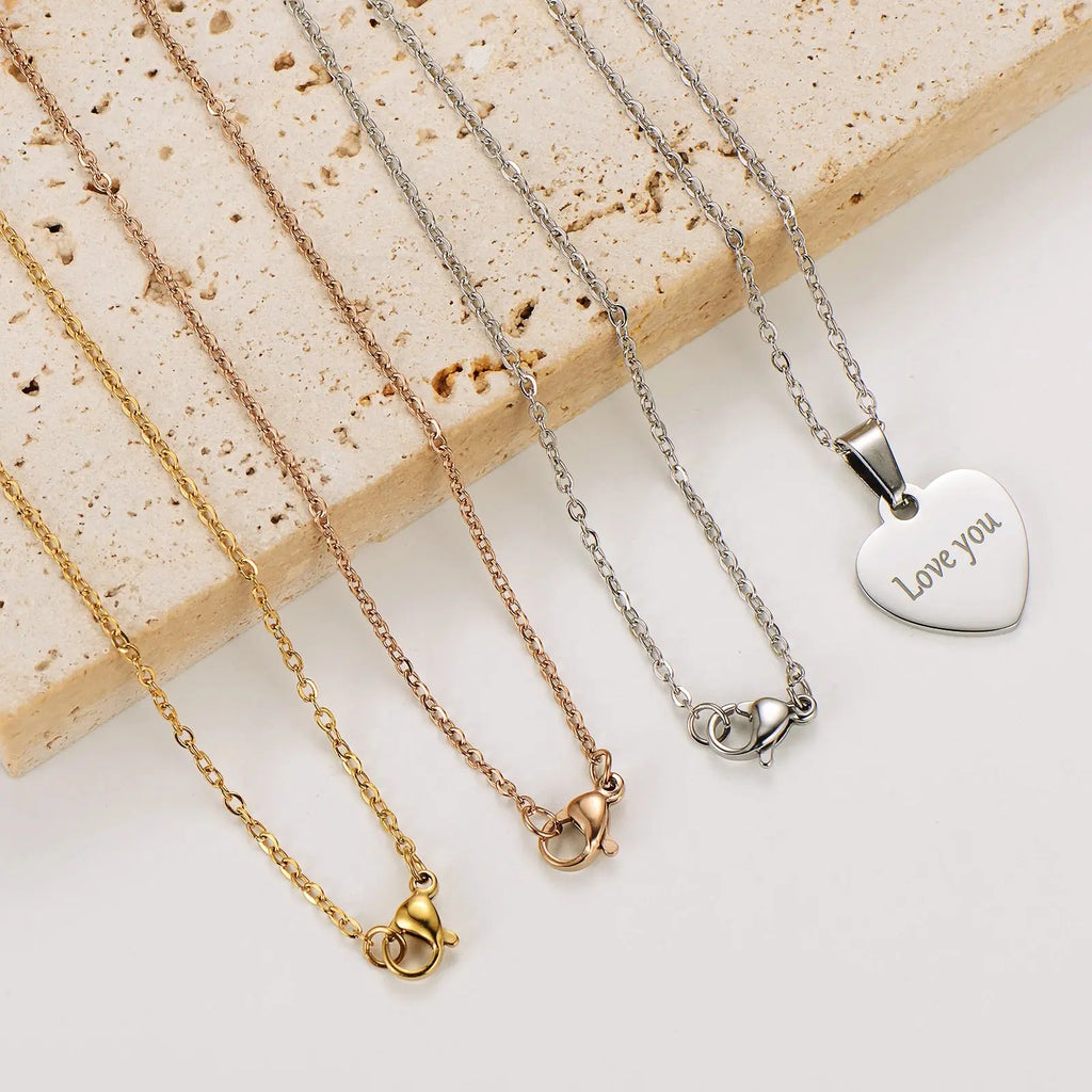 Heart Shaped Love You Necklace Anti Tarnish Fashion - USMJ0241 AliExpress-Dropship