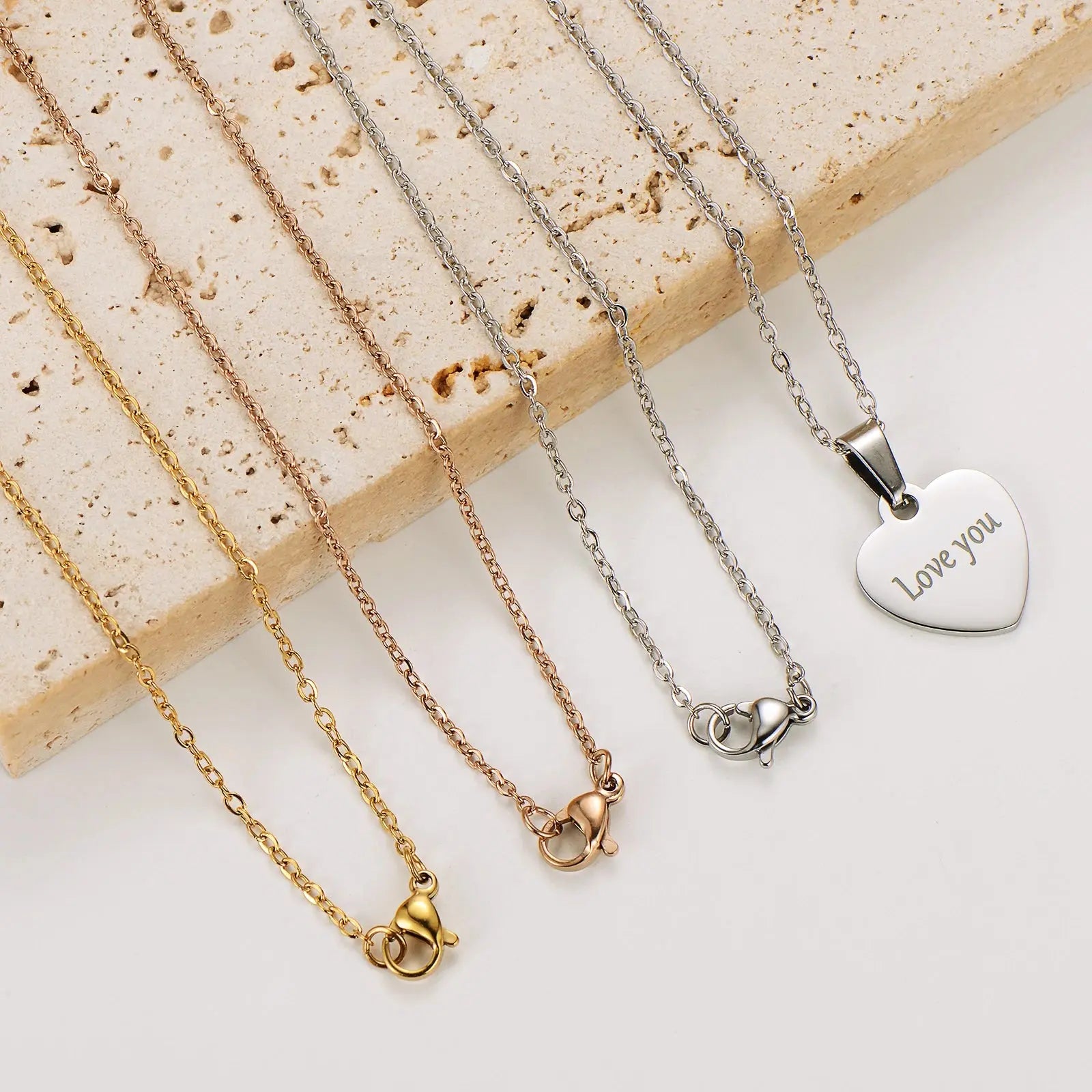 Heart Shaped Love You Necklace Anti Tarnish Fashion - USMJ0241 AliExpress-Dropship