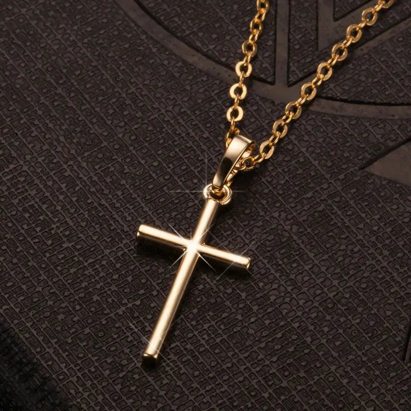 Golden Silver Color Crystal Jesus Cross Pendant Necklace Jewelry - USMJ0259 AliExpress-Dropship
