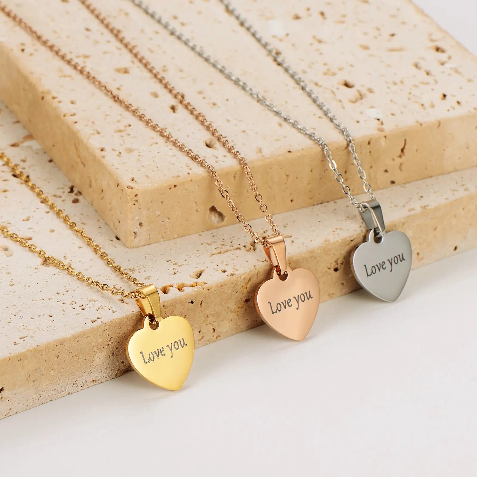 Heart Shaped Love You Necklace Anti Tarnish Fashion - USMJ0241 AliExpress-Dropship