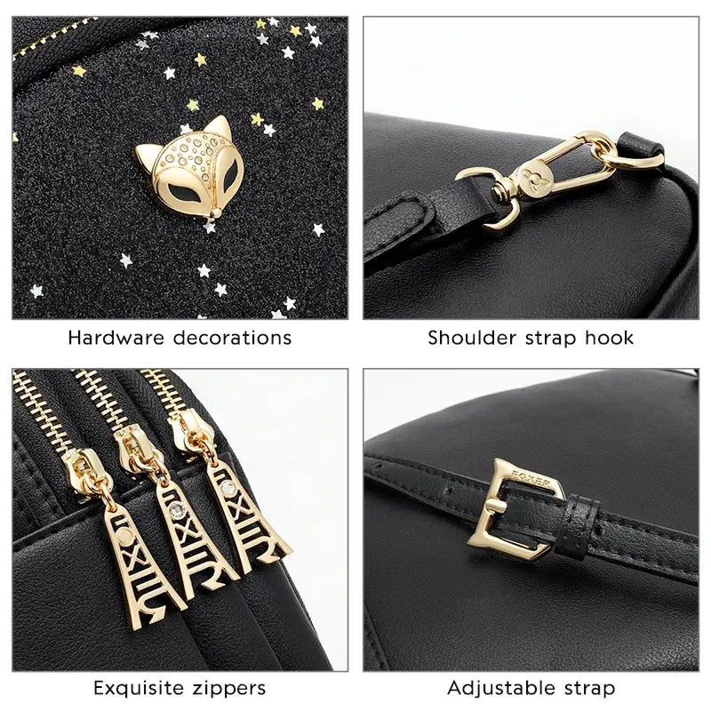 FOXER Glett Design Mini Female Backpack Split Leather Multilayer - USMGD0248 AliExpress-Dropship