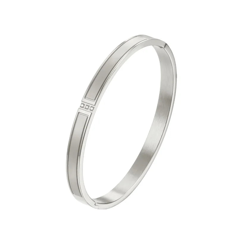 18K Gold Bracelet Matte Diamond Women's Bracelet - USMJ0234