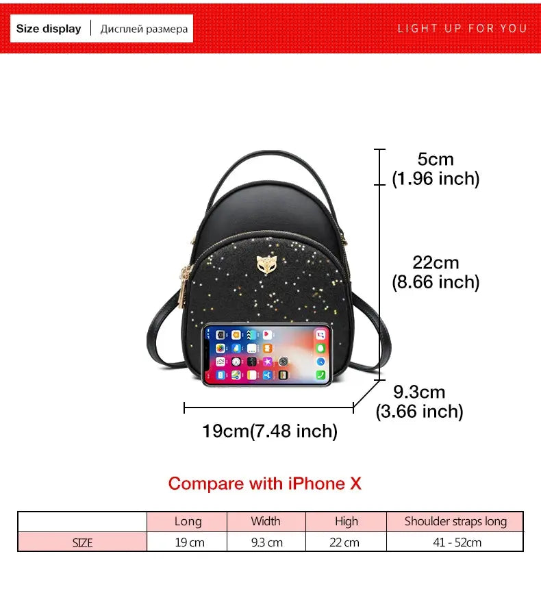 FOXER Glett Design Mini Female Backpack Split Leather Multilayer - USMGD0248 AliExpress-Dropship