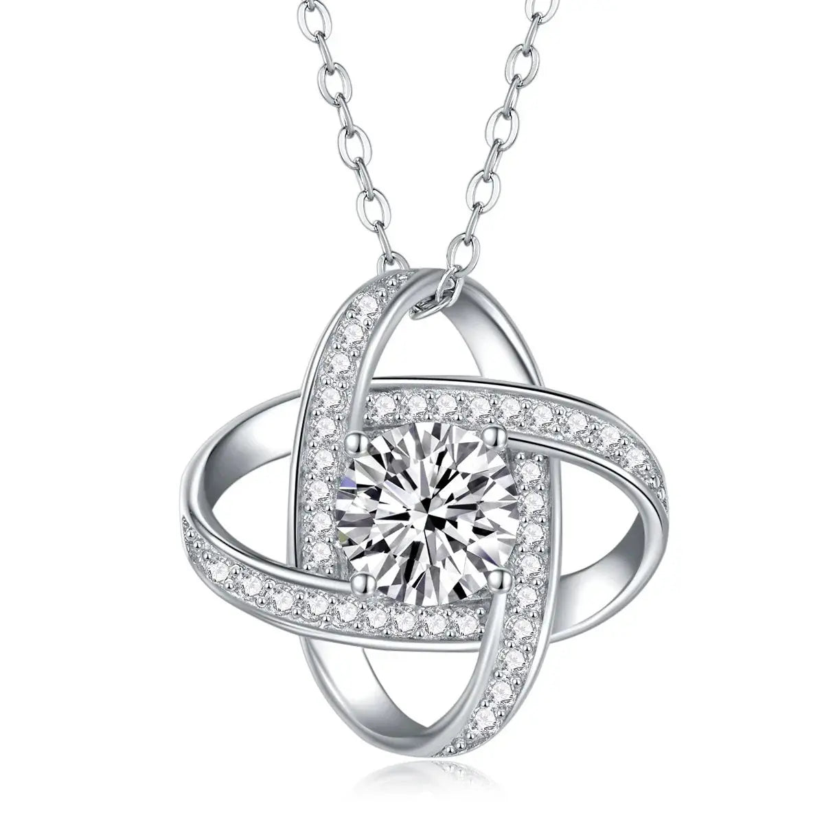 Four Leaf Clover Pendant Sterling Silver Necklace - USMJ0242 AliExpress-Dropship