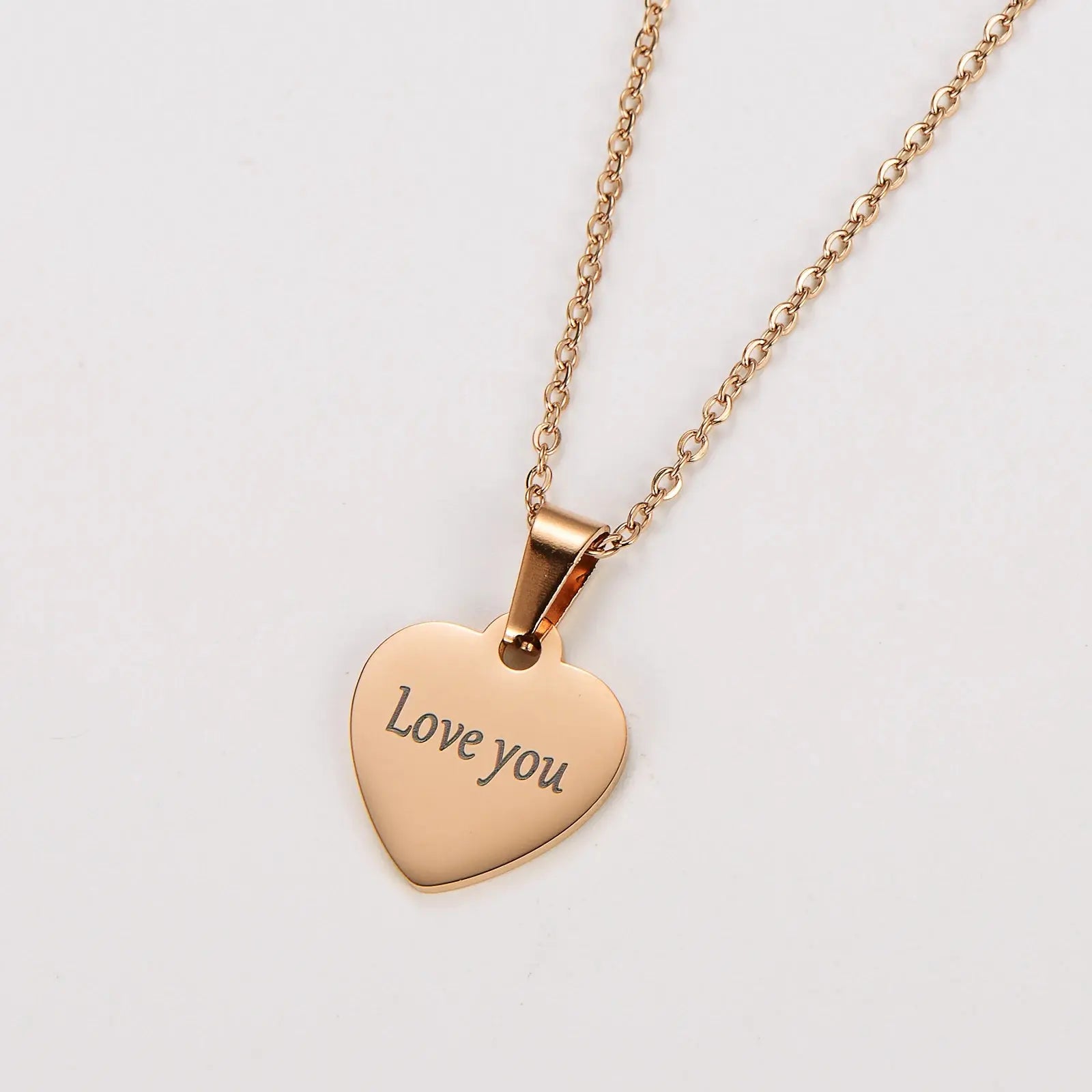 Heart Shaped Love You Necklace Anti Tarnish Fashion - USMJ0241 AliExpress-Dropship
