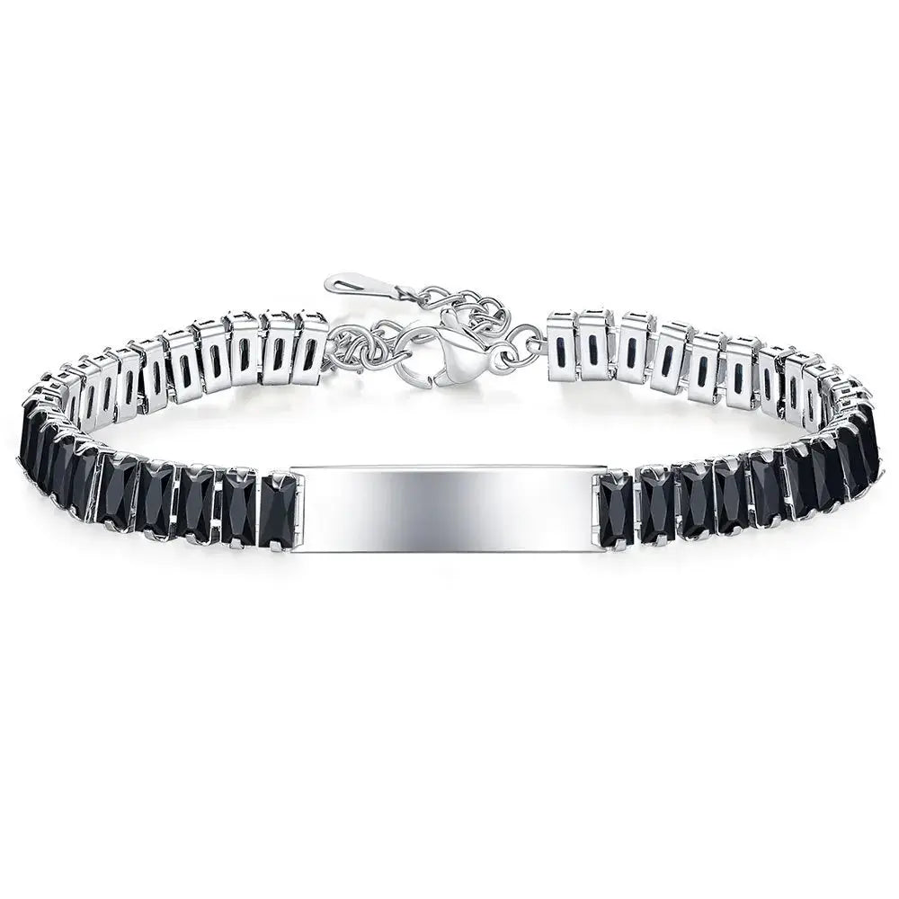 Unisex Bracelet Cubic Zirconia Laser Engraved Logo - USMK0233 AliExpress-Dropship
