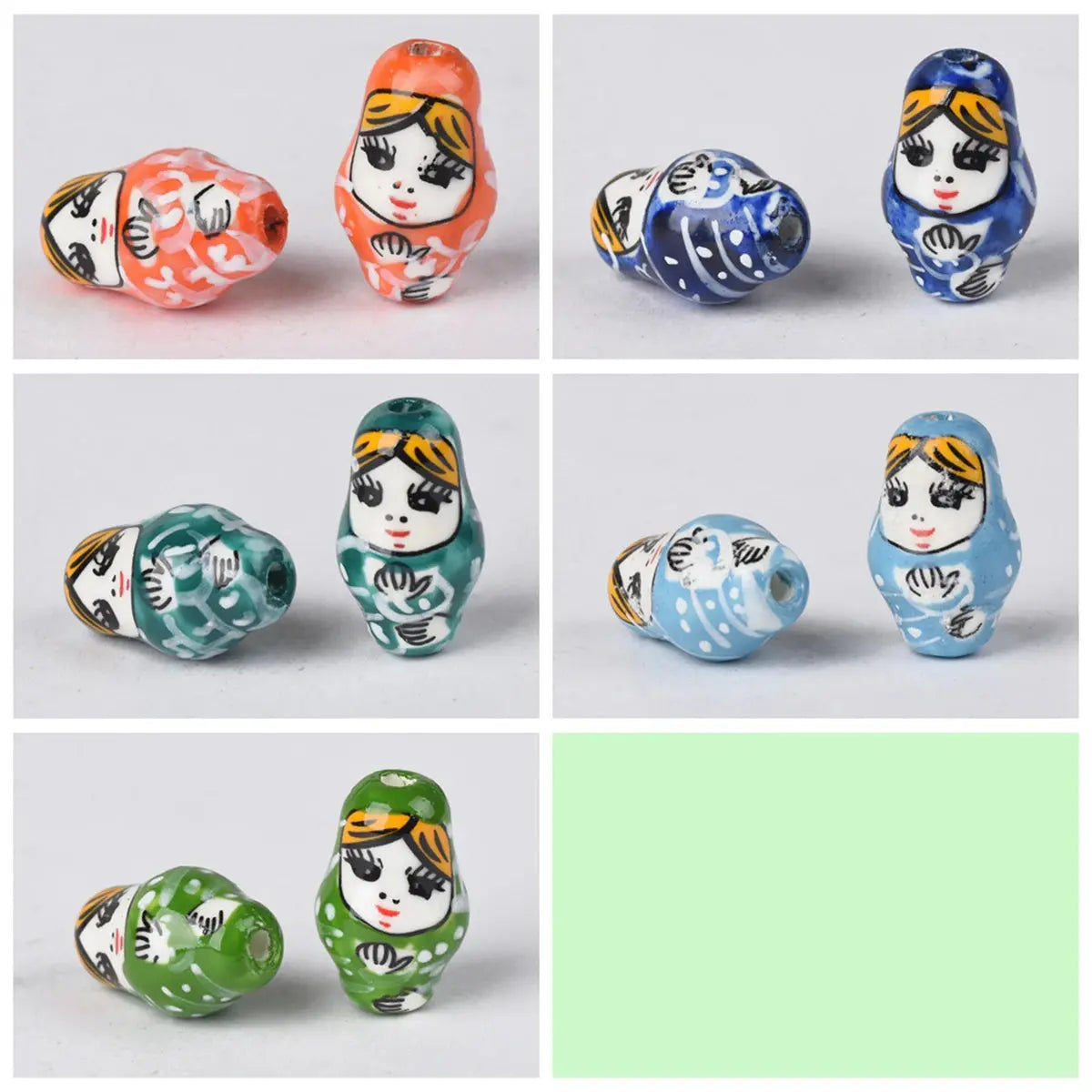 Doll Shape Patterns Ceramic Porcelain Loose Crafts Beads - USMJ0260 AliExpress-Dropship