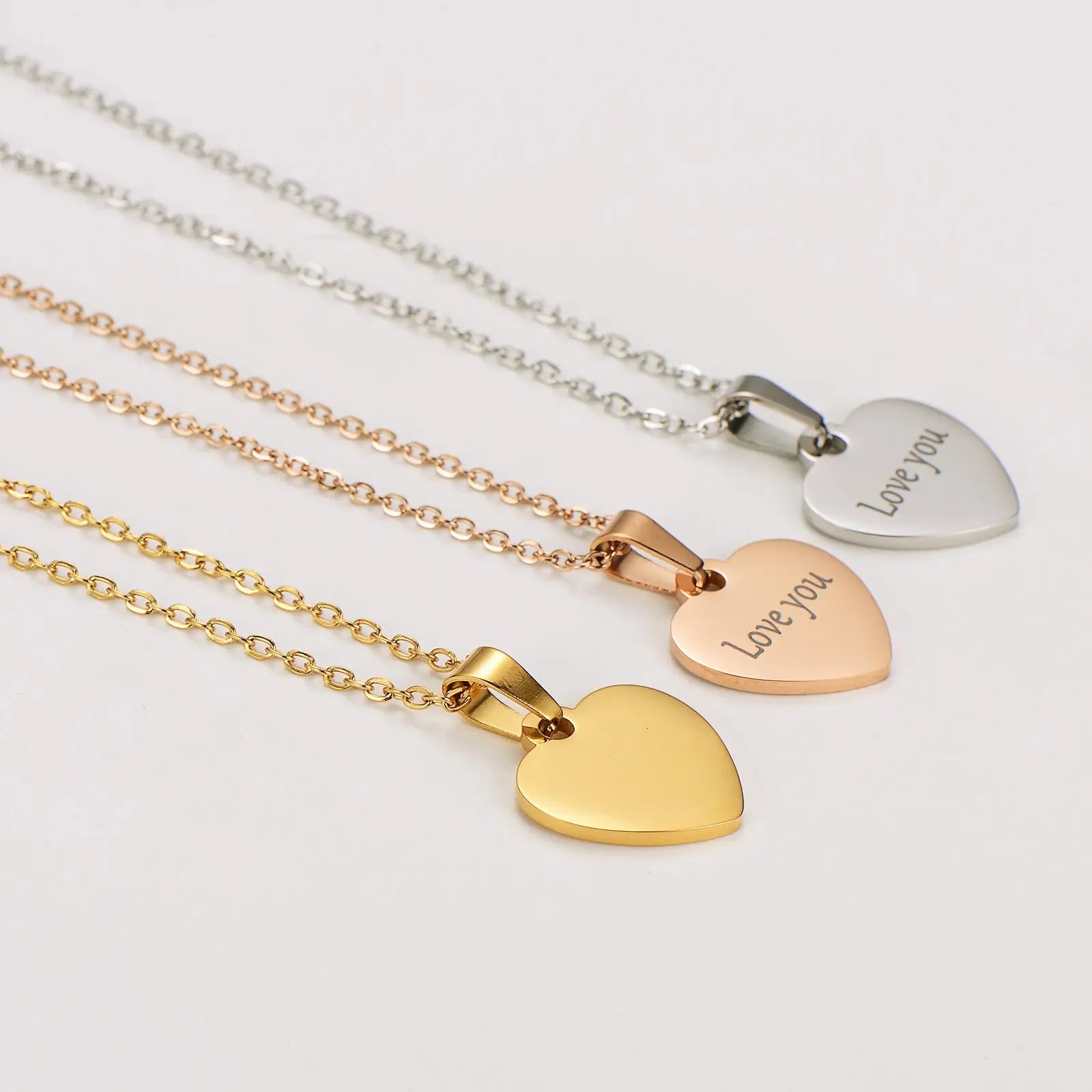 Heart Shaped Love You Necklace Anti Tarnish Fashion - USMJ0241 AliExpress-Dropship