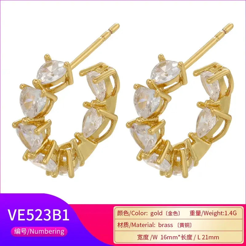 5A heart shape CZ iced out bling heart CZ tennis necklace - USMJ0250 AliExpress-Dropship