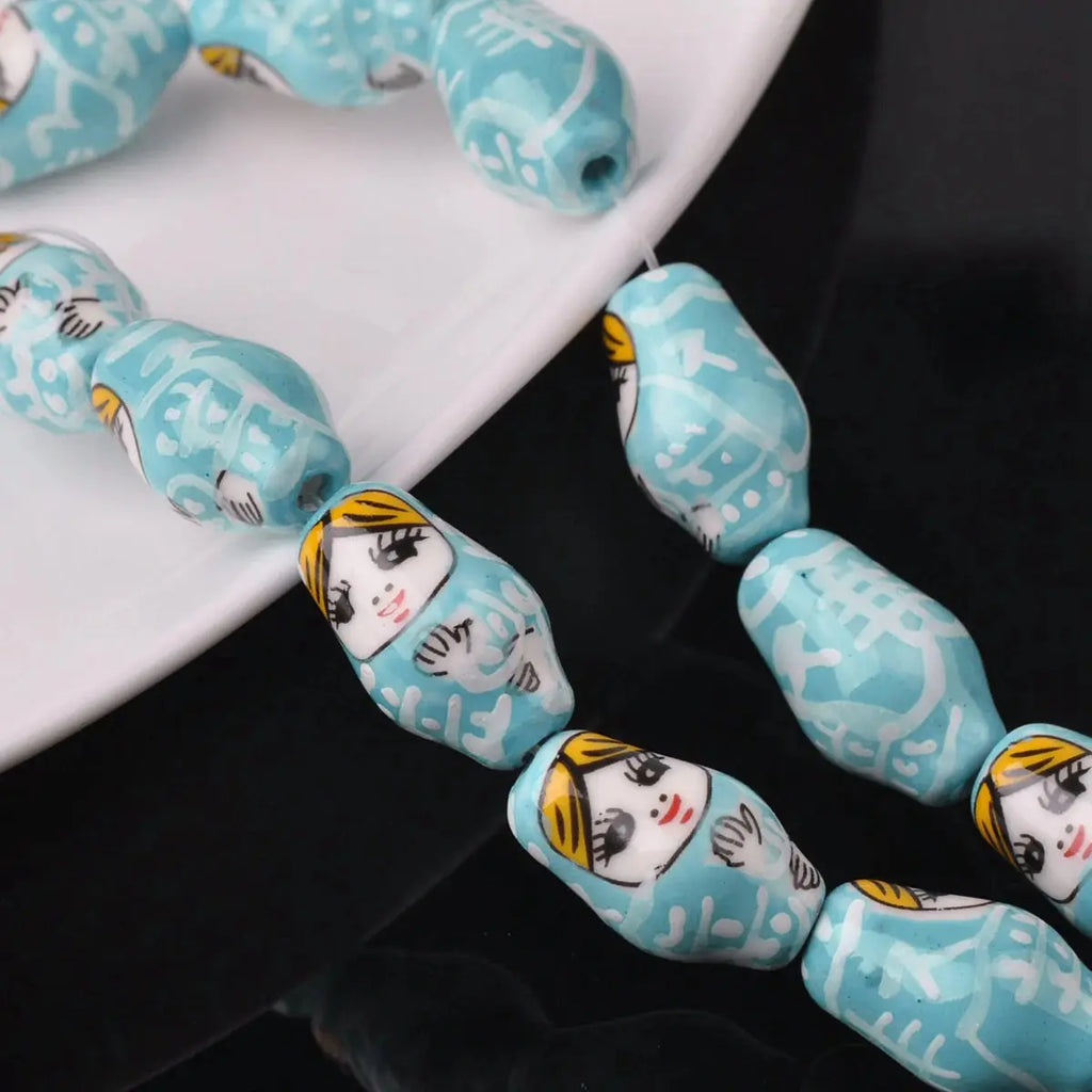 Doll Shape Patterns Ceramic Porcelain Loose Crafts Beads - USMJ0260 AliExpress-Dropship