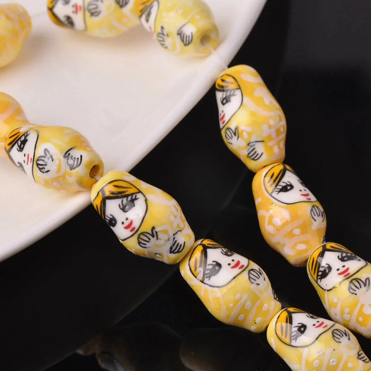 Doll Shape Patterns Ceramic Porcelain Loose Crafts Beads - USMJ0260 AliExpress-Dropship