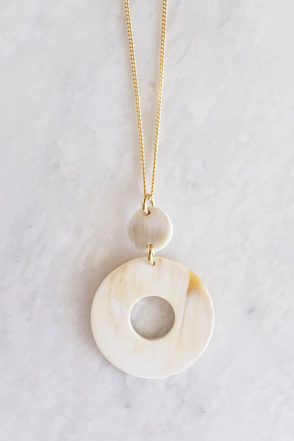 Hoan Toan Donut Buffalo Horn Pendant Necklace - USMJ0339 DC-Hathorway